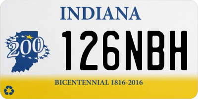IN license plate 126NBH