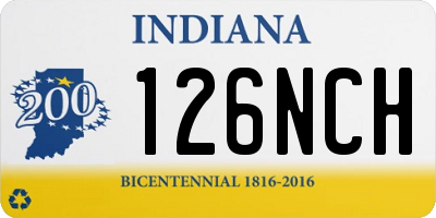 IN license plate 126NCH