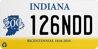 IN license plate 126NDD