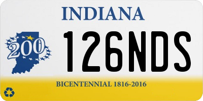 IN license plate 126NDS
