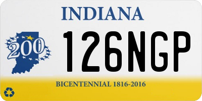 IN license plate 126NGP