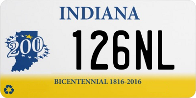 IN license plate 126NL