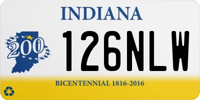 IN license plate 126NLW