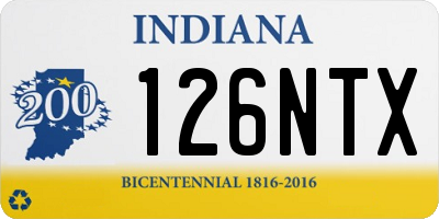 IN license plate 126NTX