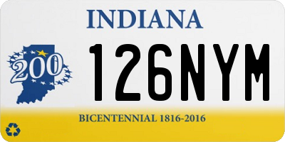IN license plate 126NYM