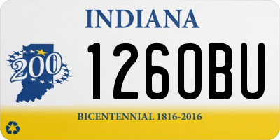 IN license plate 126OBU