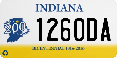 IN license plate 126ODA