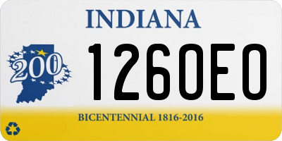 IN license plate 126OEO