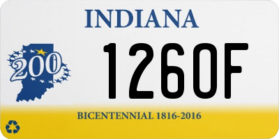 IN license plate 126OF