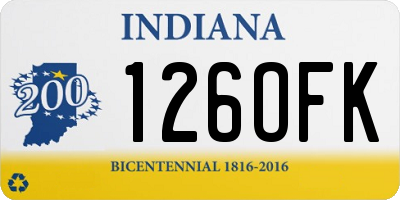 IN license plate 126OFK