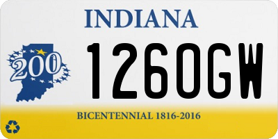IN license plate 126OGW