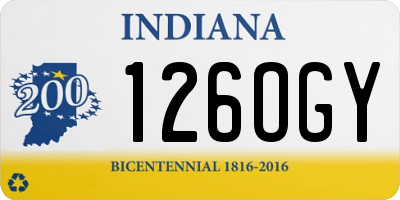 IN license plate 126OGY