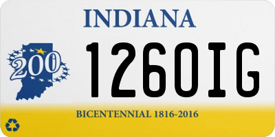 IN license plate 126OIG