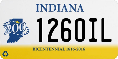IN license plate 126OIL