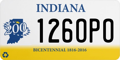 IN license plate 126OPO
