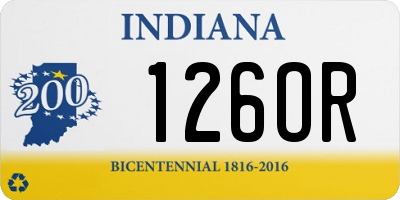 IN license plate 126OR