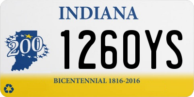 IN license plate 126OYS