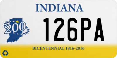 IN license plate 126PA
