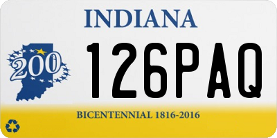 IN license plate 126PAQ