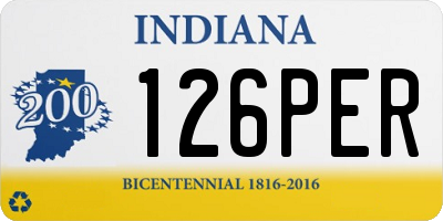 IN license plate 126PER