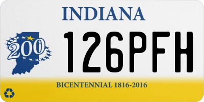 IN license plate 126PFH