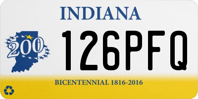 IN license plate 126PFQ
