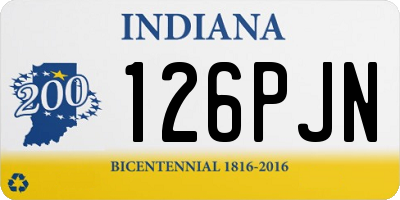 IN license plate 126PJN