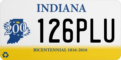 IN license plate 126PLU