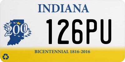 IN license plate 126PU