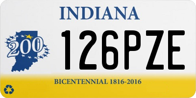 IN license plate 126PZE