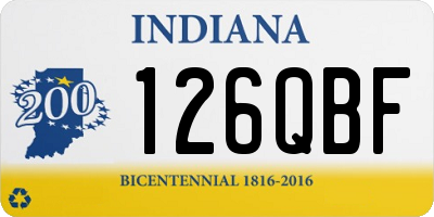 IN license plate 126QBF
