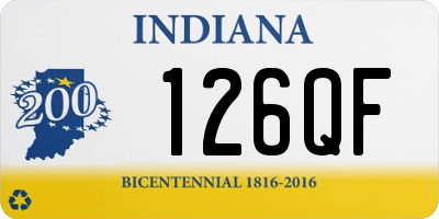 IN license plate 126QF