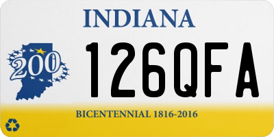 IN license plate 126QFA