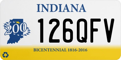 IN license plate 126QFV