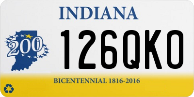 IN license plate 126QKO