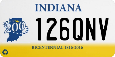 IN license plate 126QNV