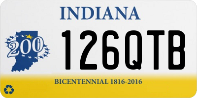 IN license plate 126QTB