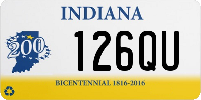 IN license plate 126QU