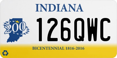 IN license plate 126QWC