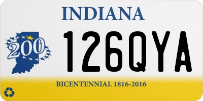 IN license plate 126QYA