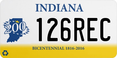 IN license plate 126REC