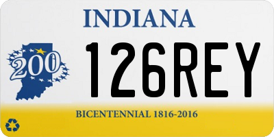 IN license plate 126REY