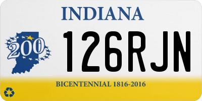 IN license plate 126RJN