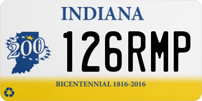 IN license plate 126RMP