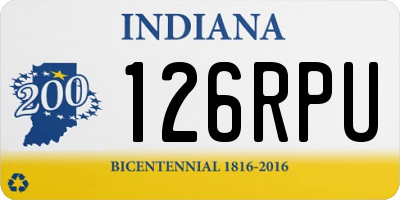 IN license plate 126RPU