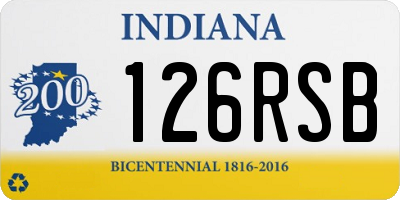 IN license plate 126RSB