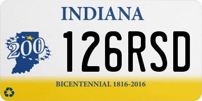 IN license plate 126RSD