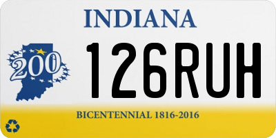 IN license plate 126RUH