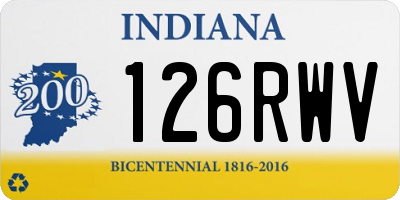 IN license plate 126RWV