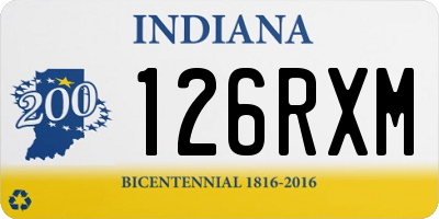 IN license plate 126RXM